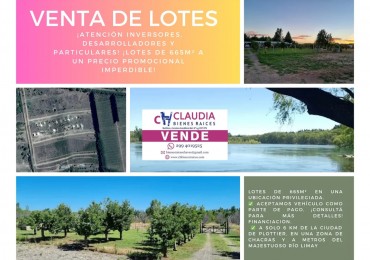 VENTA DE LOTES!!!! PLOTTIER